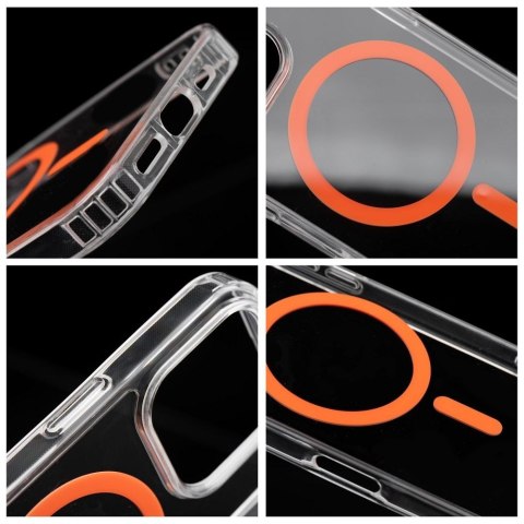 Drop Glue Colorful Ring Mag Cover kompatybilny z MagSafe pasuje do SAMSUNG A37 pomarańczowy