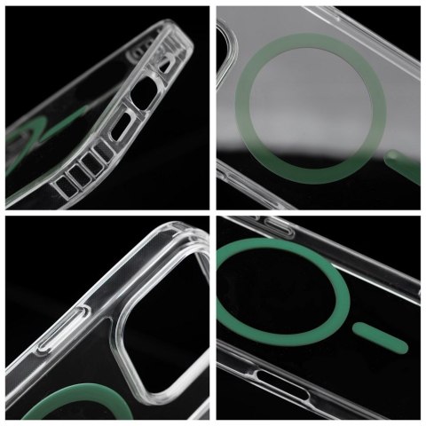 Drop Glue Colorful Ring Mag Cover kompatybilny z MagSafe pasuje do SAMSUNG A57 ciemny zielony