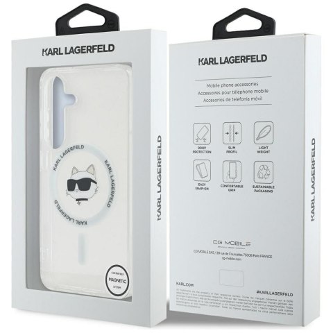 KARL LAGERFELD futerał do SAMSUNG S25 KLHMS25SHLSCHH (Magnetic IML Metal Choupette Head) biały