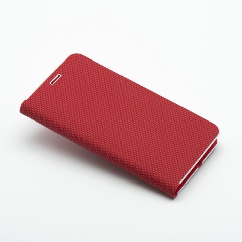Kabura LUNA Book Carbon do XIAOMI Redmi Note 14 4G (GLOBAL - 164,84mm x 78,15mm x 8,16mm) czerwony