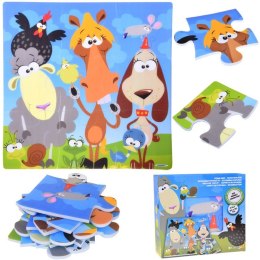Puzzle piankowe ZWIERZĘTA Kolorowa mata dla niemowląt 90x90cm ZA3151