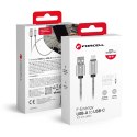 Kabel USB A do USB C Forcell F-Energy QC4.0 3A 66W Metal 1 m C234 srebrny