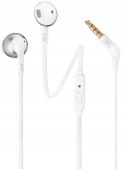 Słuchawki przewodowe douszne Jack 3,5 mm JBL T205 białe