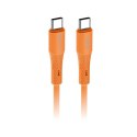 Kabel USB C do USB C Forcell F-Energy QC4.0 PD 5A 100W Silicone 1 m C347 pomarańczowy