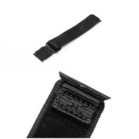 Pasek do Apple Watch Forcell F-Design FA05 rzep nylon 42 / 44 / 45 / 49 mm czarny