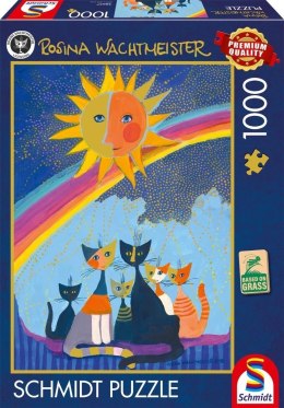 Puzzle 1000 Rosina Wachtmaister Koty słońce tęcza