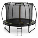 Trampolina Ogrodowa LEAN Z Siatką Wewnętrzną Czarno-Zielona 305CM 10FT