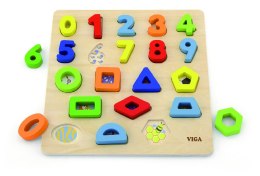 Viga Puzzle - sorter kształtów: cyfry i kształty