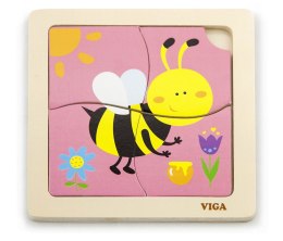 Viga Puzzle na podkładce - pszczółka