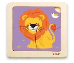 Viga Puzzle na podkładce - Lew
