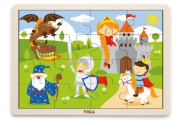 Viga Puzzle na podkładce 16 el. - bajkowy zamek