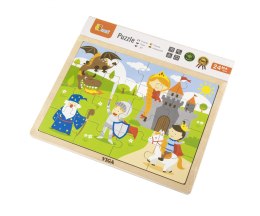 Viga Puzzle na podkładce 16 el. - bajkowy zamek