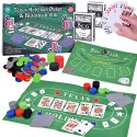 Zestaw Gra karciana 2w1 Poker i Black Jack Żetony + karty + plansza GR0706