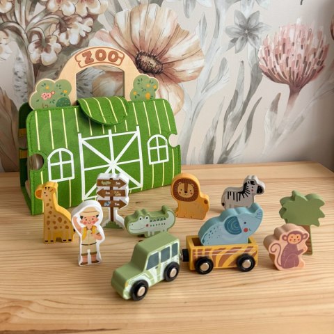 TOOKY TOY Zestaw Mini ZOO Przenośny Zestaw Torba Zwierzęta