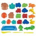 WOOPIE Piasek Kinetyczny 0,8 kg Zestaw w Koszyku z Foremkami + /