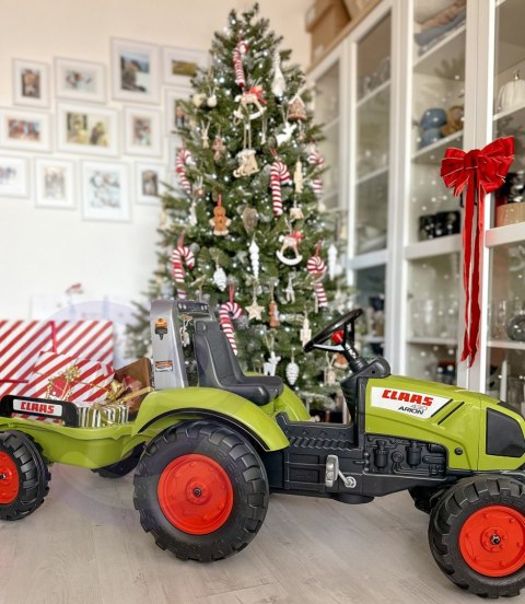 Falk Traktor na Pedały Claas z Przyczepą Duży Ciągnik Zabawka 3+