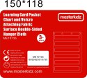 MASTERKIDZ Materiałowy Arkusz Do Wieszania Z Kieszonkami Na Fiszki I Obrazki Czerwony