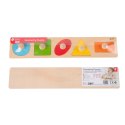 CLASSIC WORLD Drewniana Układanka Geometryczna MONTESSORI Sorter Kształtów Nauka Kolorów 6el.