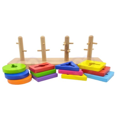 VIGA Drewniany Sorter Kształty Montessori