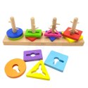 VIGA Drewniany Sorter Kształty Montessori