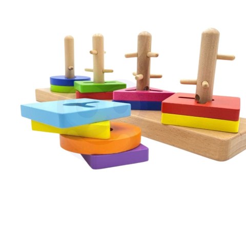 VIGA Drewniany Sorter Kształty Montessori