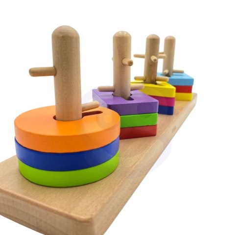 VIGA Drewniany Sorter Kształty Montessori