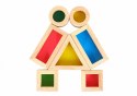 TOOKY TOY Drewniane Kolorowe Klocki Lustra Zestaw 8 el. FSC
