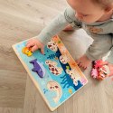 TOOKY TOY Drewniane Puzzle Montessori Świat Morza Rybki Żółwik Kształty