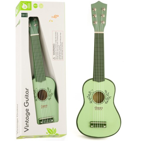 CLASSIC WORLD Drewniana Gitara dla Dzieci Vintage Instrument Muzyczny 3+