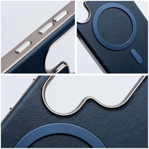 Futerał do iPhone 15 Gentleman Mag Cover zgodny z MagSafe granatowy