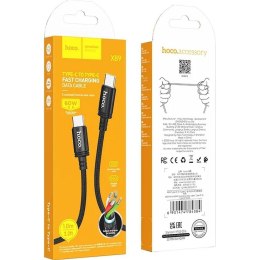 Kabel USB C do USB C Hoco 3A 60W 1 m X89 czarny