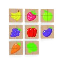 Viga Zestaw puzzli magnetycznych - owoce i warzywa