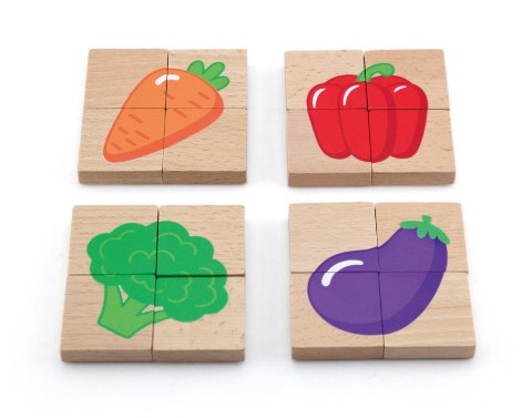 Viga Zestaw puzzli magnetycznych - owoce i warzywa