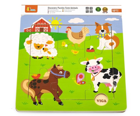 Viga Puzzle na podkładce farma