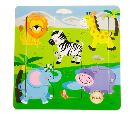 Viga Puzzle na podkładce zoo
