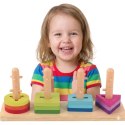 TOOKY TOY Sorter Kształtów z Kolorowymi Blokami Montessori