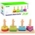 TOOKY TOY Sorter Kształtów z Kolorowymi Blokami Montessori