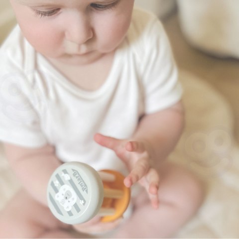 VIGA POLARB Drewniana Grzechotka Sesnsoryczna Piłka Montessori Niemowląt 0+