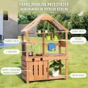 WOOPIE GREEN Kuchnia Drewniana Ogrodowa Błotna z Daszkiem Zlewem Kranem