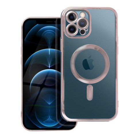 Futerał do iPhone 12 PRO MAX Electro Mag Cover zgodny z MagSafe złoty róż