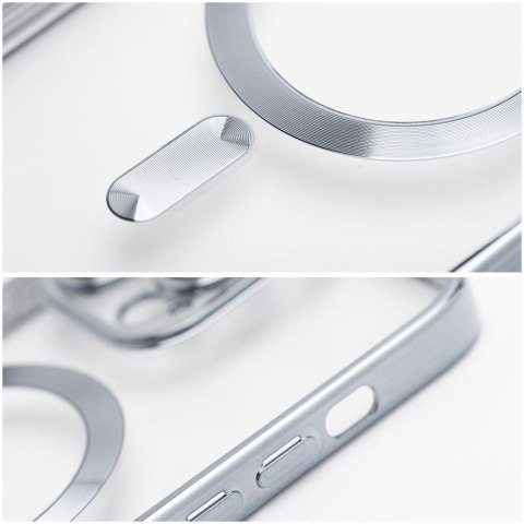 Futerał do iPhone 14 PRO Electro Mag Cover zgodny z MagSafe srebrny