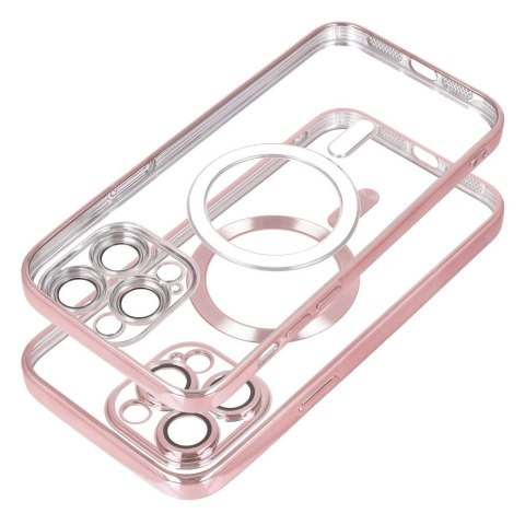 Futerał do iPhone 14 PRO Electro Mag Cover zgodny z MagSafe złoty róż