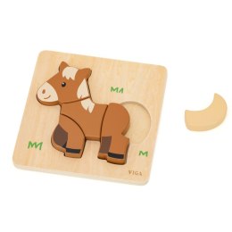 VIGA Drewniane Puzzle - Mój Przyjaciel Konik