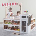 VIGA Drewniany Zestaw Stragan Sklep Supermarket XXL