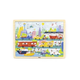 Viga Puzzle na podkładce 48 el transport w mieście
