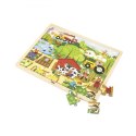 Viga Puzzle na podkładce 48 el. - poznajemy zoo