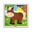 Viga Puzzle na podkładce 9 elementów - konik