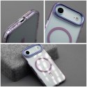 Futerał do Samsung A56 Frame Clear Hybrid Mag Cover zgodny z MagSafe fioletowy