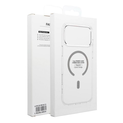Futerał do iPhone 17 PRO Frame Clear Hybrid Mag Cover zgodny z MagSafe transparentny
