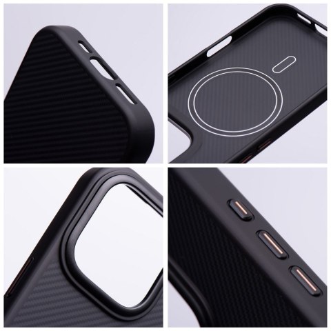 Etui na iPhone 16e (SE 4 2025) / 17e Carbon Elite Mag Cover zgodny z MagSafe czarny